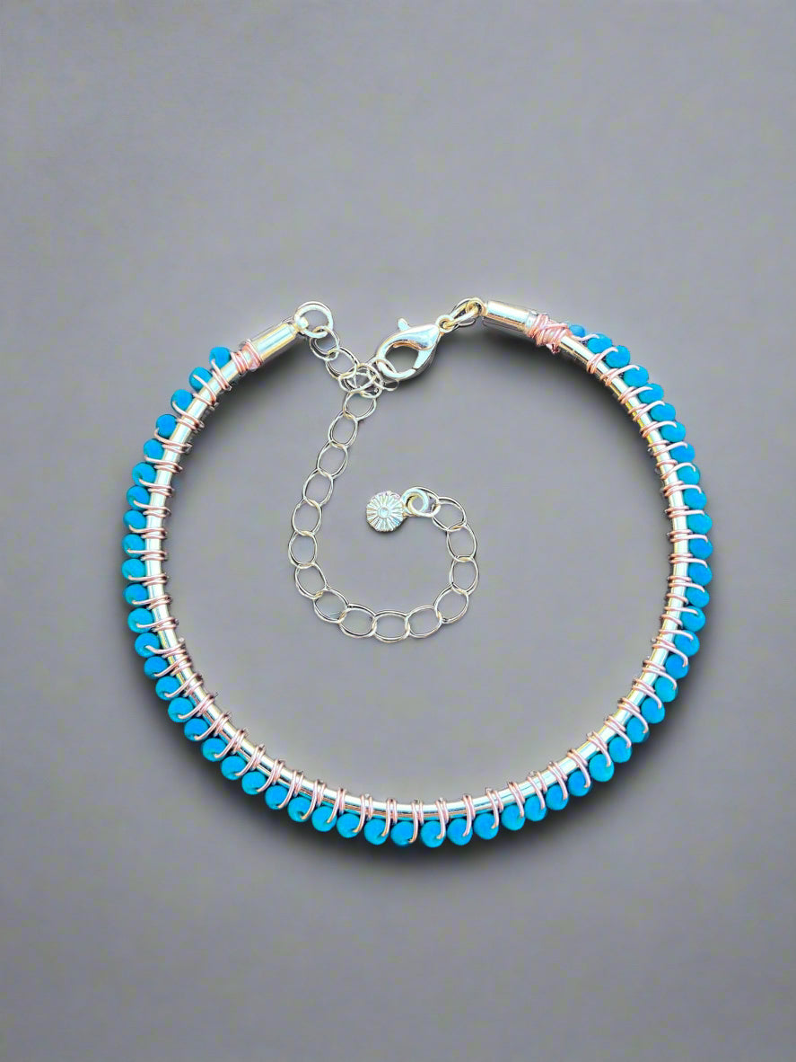 Green Glass Bead Bracelet