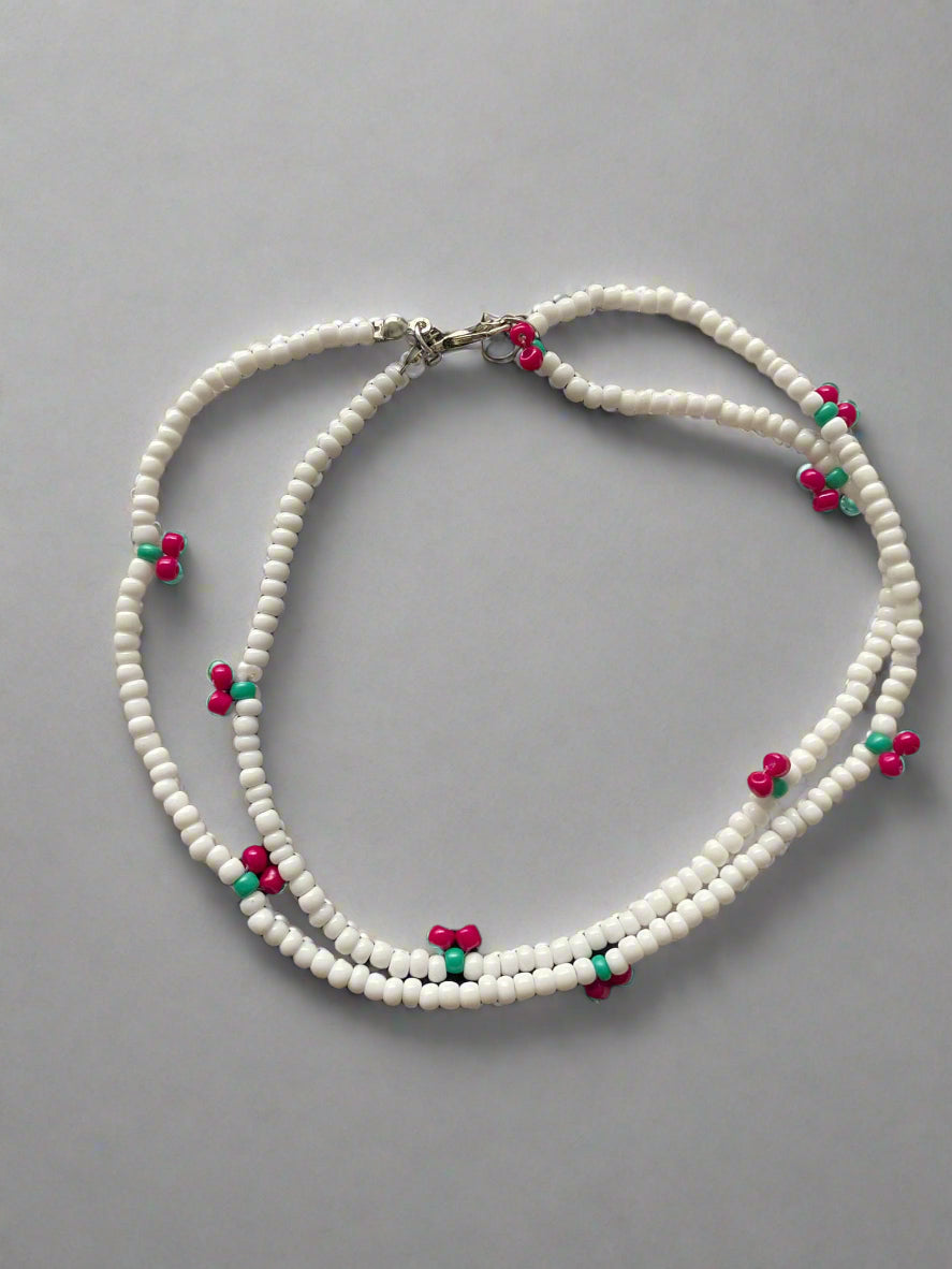 White Cherry Anklet